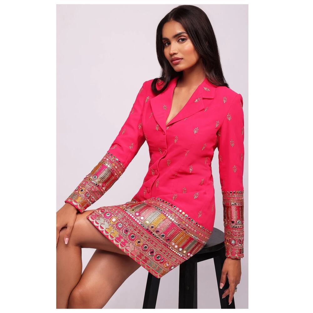NWT HOLICHIC Hand Embroidered Blazer Minidress Size XXL
